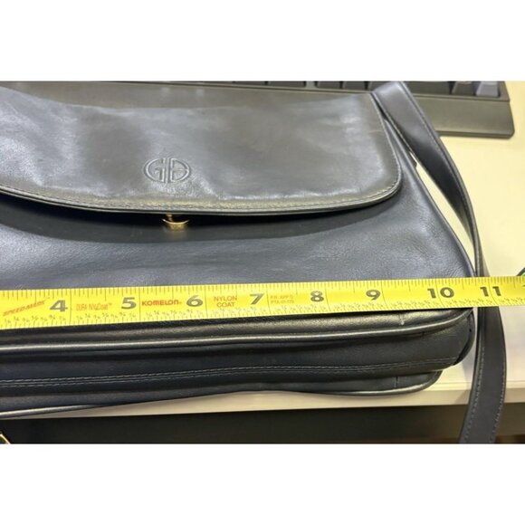 Giani Bernini Vintage Leather Navy Blue Shoulder Crossbody Purse Bag - Picture 7 of 11